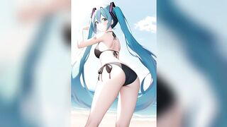 Sexy anime girl in bikinis