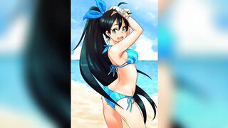 Sexy anime girl in bikinis