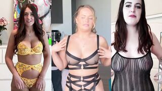 4K TRANSPARENT Lingerie Dresses TRY ON with Mirror View! Alanah Cole TryOn Katy Lizokk 2