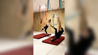 Simple aerial trick for beginners | Fly yoga class #aerialyoga #shortvideo #shortsvideo