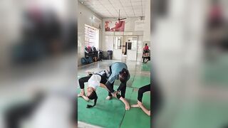 Practice Malayasana। Stretching। Balancing। Twisting #explore #yogaflow #ytshorts #viral