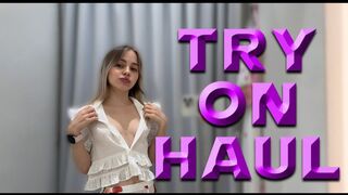 [4K] Try on Haul | No lingerie Challenge Whith Raychel