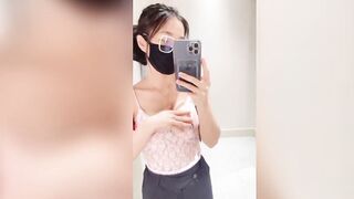 Try On Haul | tank top see-through No Bra |l At The Mall #asian #vietnamese