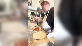 Neapolitan Pizza Dough Stretching at Bick Fire Tavern in Kaimuki, Honolulu, Hawaii. #pizza