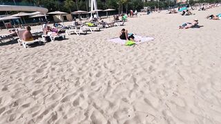 ITALY Beach Bikinis 5K Walking on an Italian Beach 4K60