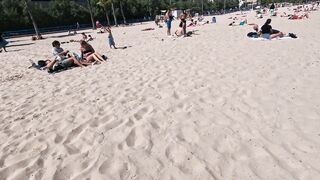 ITALY Beach Bikinis 5K Walking on an Italian Beach 4K60