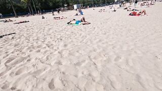 ITALY Beach Bikinis 5K Walking on an Italian Beach 4K60