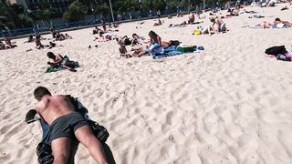 ITALY Beach Bikinis 5K Walking on an Italian Beach 4K60