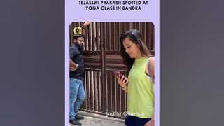 Tejasswi prakash spotted at yoga class in Bandra!