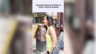 Tejasswi prakash spotted at yoga class in Bandra!