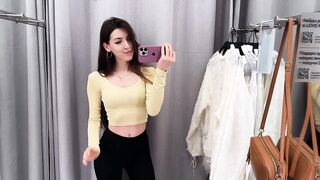 [4K] See-Through Clothes Try On Haul with Rita | Transparent White Shirts