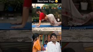 Boys vs girls yoga ????‍♂️????‍♀️ wait for the end #lastbenchers #shorts