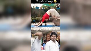 Boys vs girls yoga ????‍♂️????‍♀️ wait for the end #lastbenchers #shorts