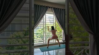 Window Stretching with girl, S109