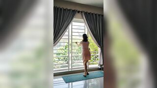 Window Stretching with girl, S109