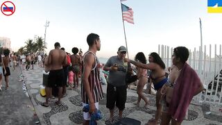 ONLY HERE????BIKINI 4K walk Leblon Beach ???? BEST Carnival ???? Rio de Janeiro | BRAZIL | BIKINI WALK????