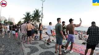 ONLY HERE????BIKINI 4K walk Leblon Beach ???? BEST Carnival ???? Rio de Janeiro | BRAZIL | BIKINI WALK????