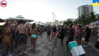 ONLY HERE????BIKINI 4K walk Leblon Beach ???? BEST Carnival ???? Rio de Janeiro | BRAZIL | BIKINI WALK????