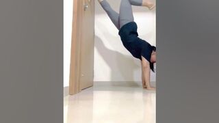 Wall Yoga #yoga #shorts #yogastrength #yogateacher#yogastrech#kurchimadathapetti