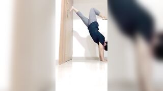 Wall Yoga #yoga #shorts #yogastrength #yogateacher#yogastrech#kurchimadathapetti