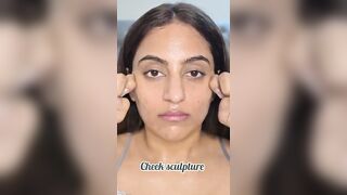 Face yoga to reduce face fat & glowing skin #vritikhanna #faceyoga #short #glowingskinathome