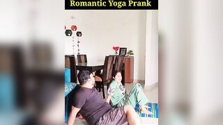 Romantic Yoga Prank #comedy #shortsfeed #shorts #prankonwife