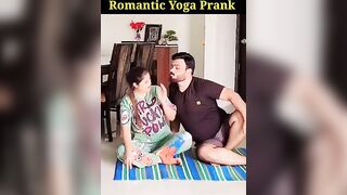 Romantic Yoga Prank #comedy #shortsfeed #shorts #prankonwife