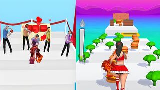 Twerk race 3D-running game new update | Bride Race Makeup Dress game, jump game, finger game