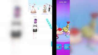 Twerk race 3D-running game new update | Bride Race Makeup Dress game, jump game, finger game