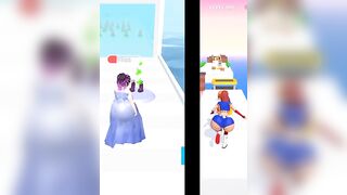 Twerk race 3D-running game new update | Bride Race Makeup Dress game, jump game, finger game