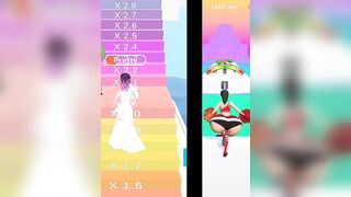 Twerk race 3D-running game new update | Bride Race Makeup Dress game, jump game, finger game