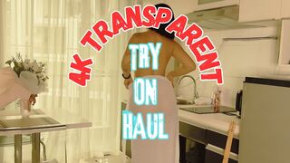 4k Transparent Lingerie | Cleaning Floor | Red See Through Dress