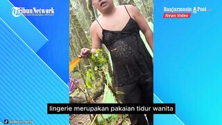 Salah Ambil Baju, Pria Pakai Lingerie Hitam Viral saat Mendaki Gunung Bulu Baria