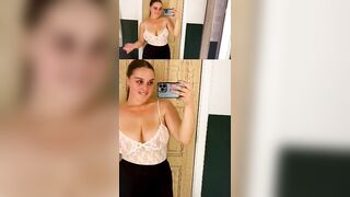 No Bra |[4k] Transparent top try on Haul #tryonhaul2024 #transparent #viral #trending #dress #shorts