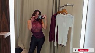 Transparent dress try on haul fishnet tits | see through sheer Fashion lingerie haul