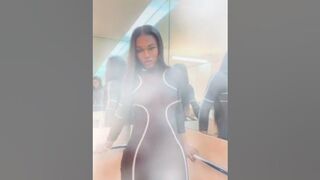 Tgirl in transparent dress try on haul #transfitcheck