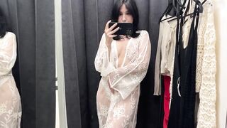 [4K] ???? Stunning Transparent Clothes Try On Haul in the Dressing Room! ✨