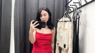 [4K] ???? Stunning Transparent Clothes Try On Haul in the Dressing Room! ✨