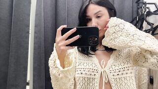 [4K] ???? Stunning Transparent Clothes Try On Haul in the Dressing Room! ✨