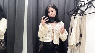 [4K] ???? Stunning Transparent Clothes Try On Haul in the Dressing Room! ✨