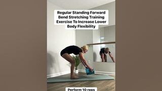 Regular Standing Forward Bend Stretching Training Exercise To Increase Lower Body Flexibility