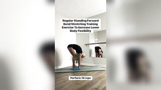 Regular Standing Forward Bend Stretching Training Exercise To Increase Lower Body Flexibility