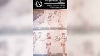 Mosaico de los bikinis #arte #roma #imperioromano #historiadelarte #art #romanart