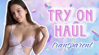 [4K] Transparent Clothes | Try on Haul with Emily