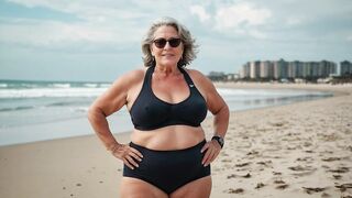 Natural Plus Size, Older woman over 60????in lingerie #beauty #style