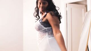 Modeling My White Lingerie Dress-Video 2