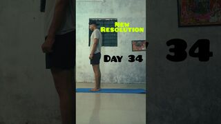 Day 34 of new resolution #purusharth #motivation #studyadvice #minivlog #yoga #workout #viral #short