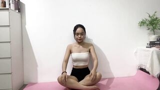 yoga with short skirt, Home Stretch Workout for Flexibility and Relax