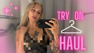 [4K] See-through Try On Haul | Transparent Lingerie In Fitting Room