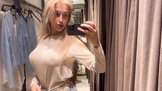 [4K] See-through Try On Haul | Transparent Lingerie In Fitting Room